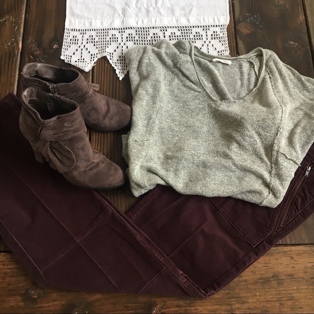 Prana Wine Colored Corduroy Size 6